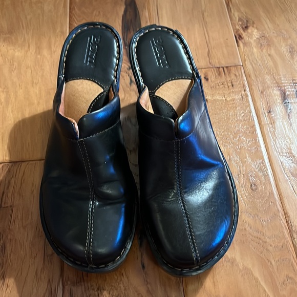Born black leather wedge slides - Picture 7 of 7